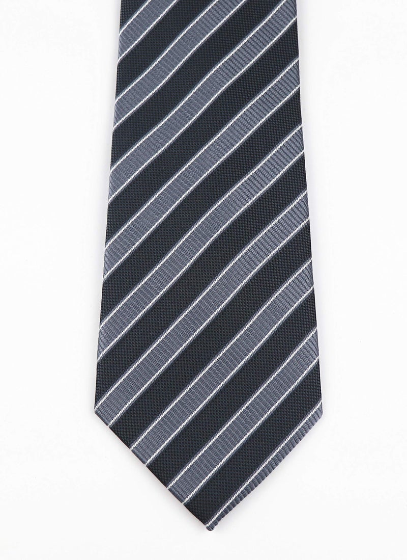 Elfeves Men's Dark Grey Neckties Silk For Men Suit Fitness Dating Fashion Prom Formal Ties - Image 4